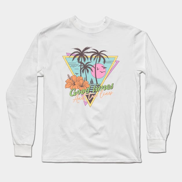 Good Times And Tan Lines Long Sleeve T-Shirt by KayBee Gift Shop